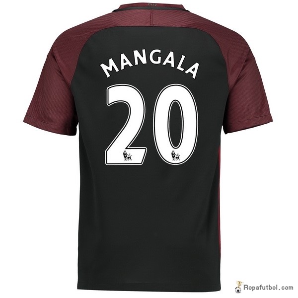 Camiseta Manchester City Replica Segunda Ropa Mangala 2016/17 Negro